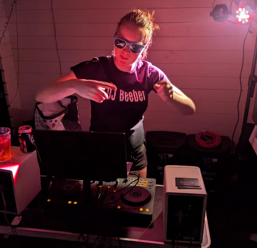 DJ Beeber playing live at a private party